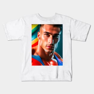 Beautiful face of a man Kids T-Shirt